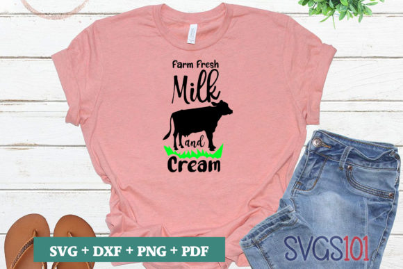 Farm Fresh Milk and Cream SVG