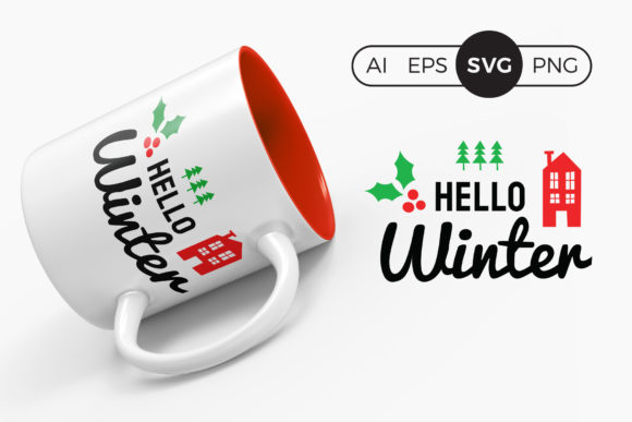 Hello Winter Christmas SVG Clipart