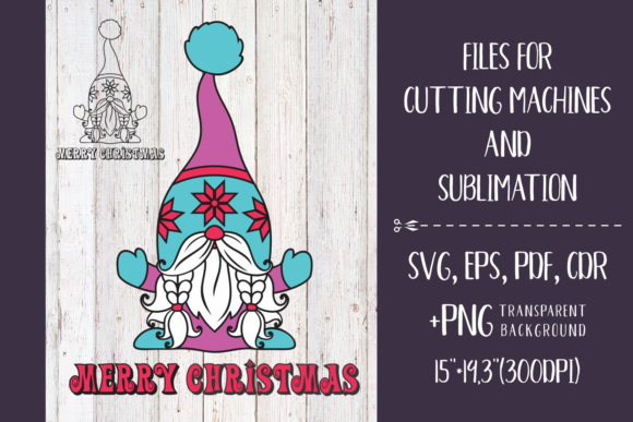 Merry Christmas - Nordic Gnome SVG